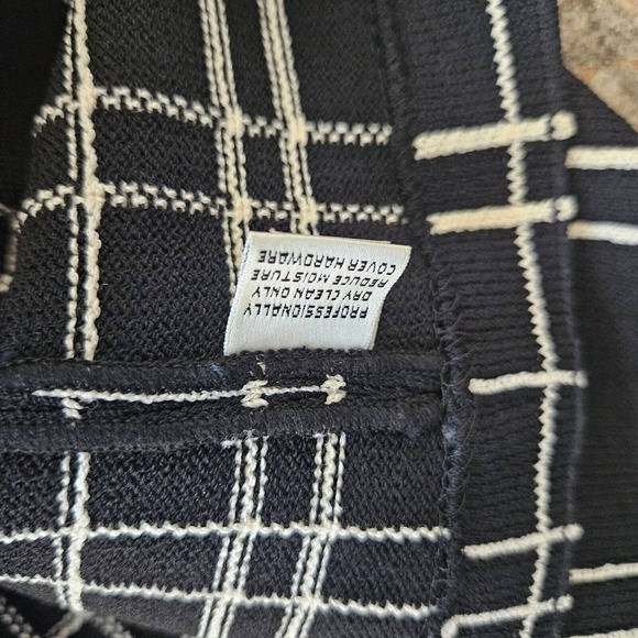 St. John Collection Santana Knit Fringe Black White Jacket Women's Size 16 - Picture 4 of 4